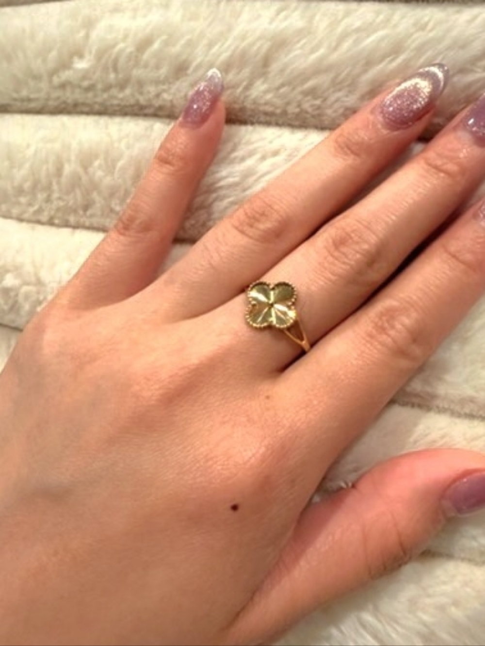 💞💍18K Real Gold  Clover Ring💍💞 - Picture 4 of 6